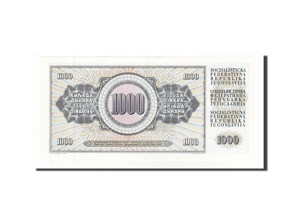 Banknote, Yugoslavia, 1000 Dinara, 1981, 1981-11-04, UNC(63)