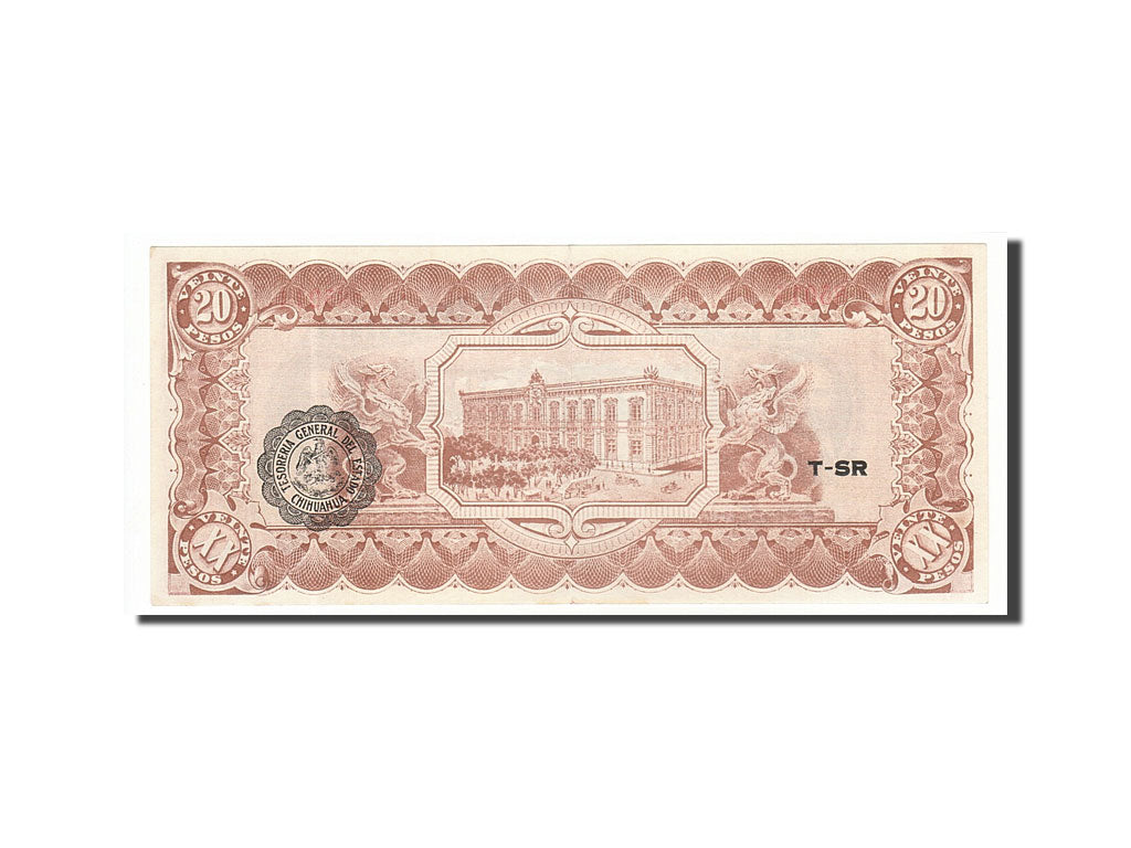 Banknote, Mexico - Revolutionary, 20 Pesos, 1915, 1915-01-01, UNC(63)
