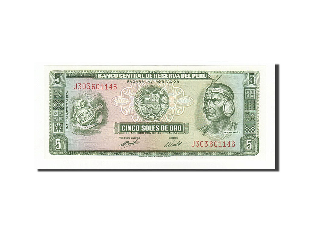 Banknote, Peru, 5 Soles De Oro, 1974, 1974-08-15, UNC(63)