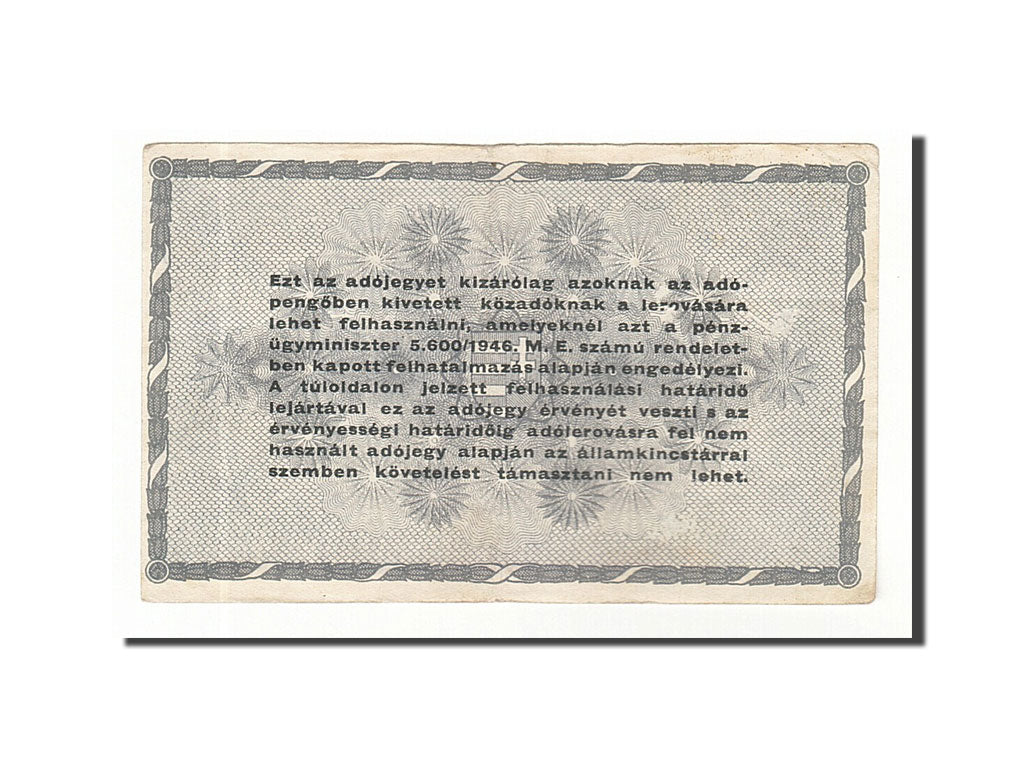 Banknote, Hungary, 500,000 (Ötszazezer) Adópengö, 1946, EF(40-45)