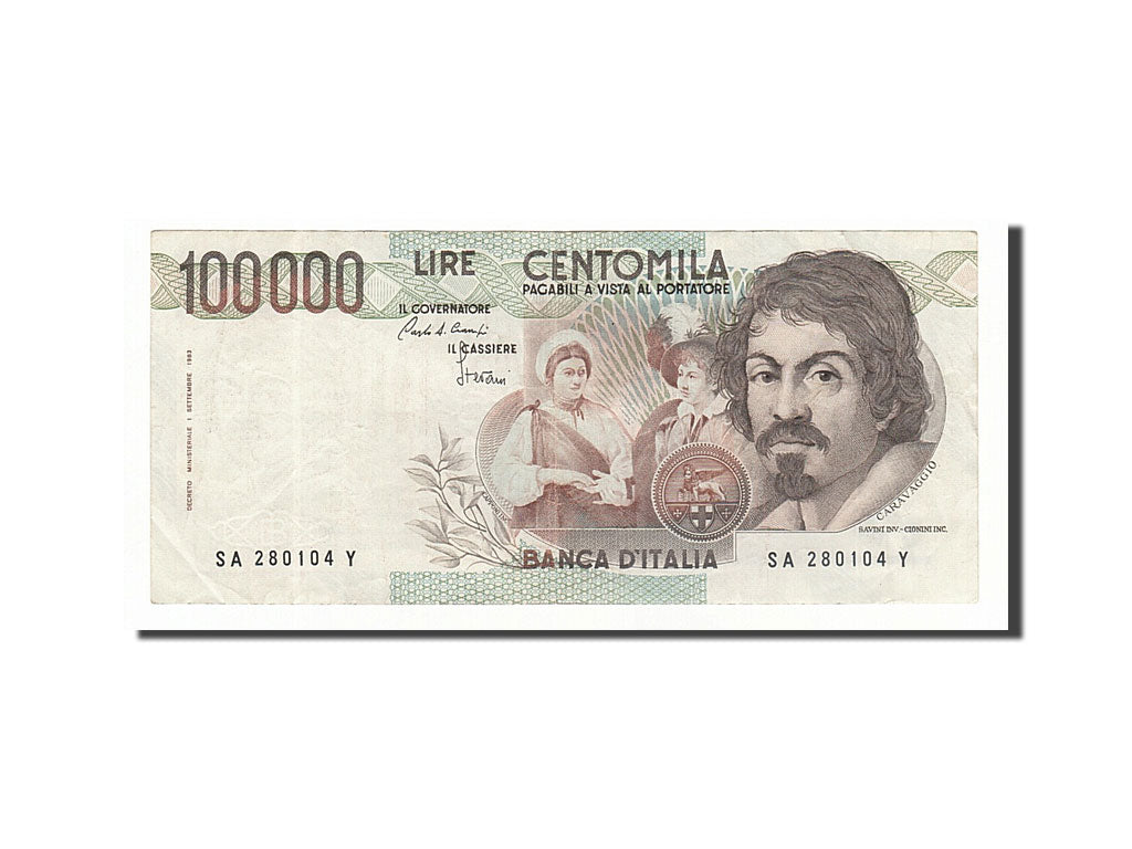 Banknot, Włochy, 100,000 Lire, 1983, 1983-09-01, EF(40-45)