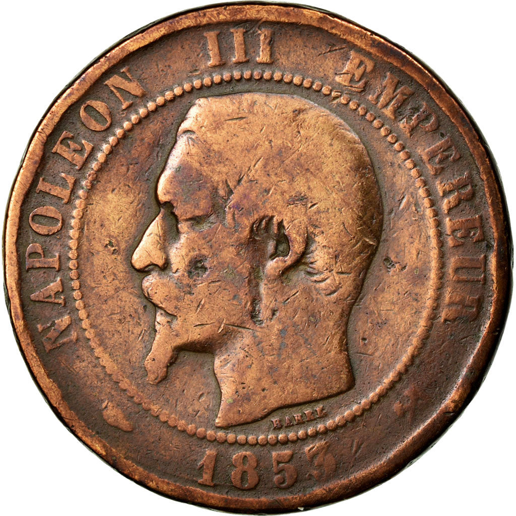 Coin, France, Napoleon III, Napoléon III, 10 Centimes, 1853, Rouen, F(12-15)
