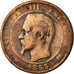 Moneda, Francia, Napoleon III, Napoléon III, 10 Centimes, 1853, Lyon, BC