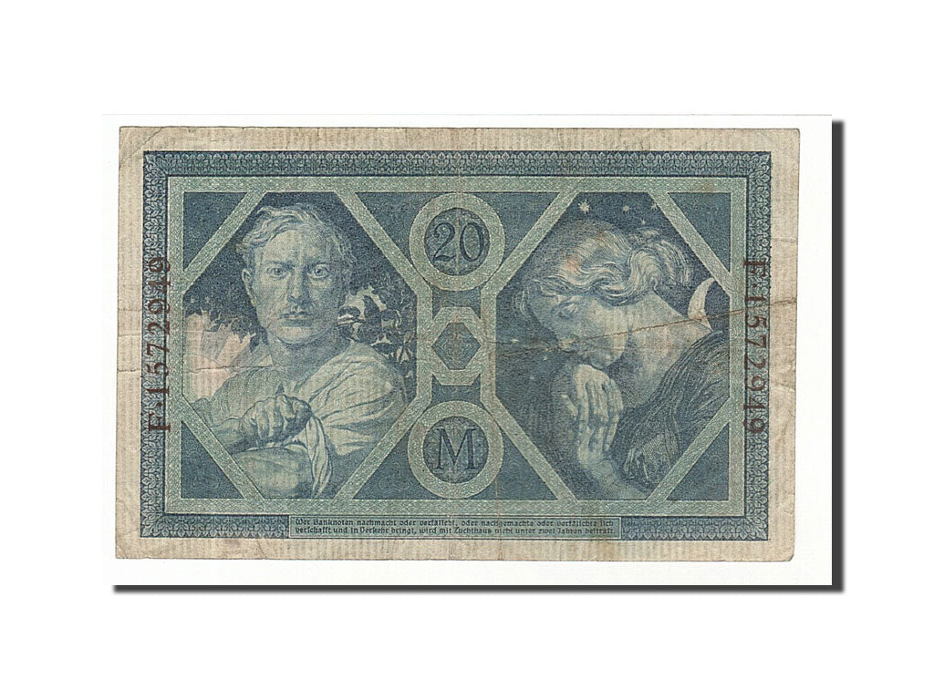 Banknote, Germany, 20 Mark, 1915, 1915-11-04, KM:63, VF(20-25)