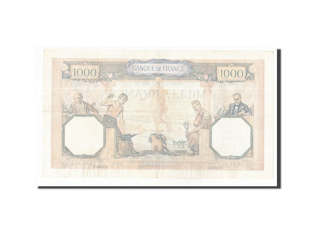 Banknote, France, 1000 Francs, 1940, 1940-03-21, AU(50-53), Fayette:38.44