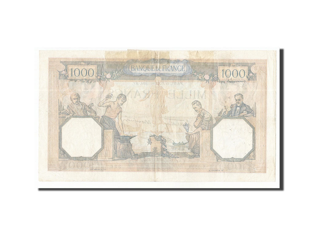 Biljet, Frankrijk, 1000 Francs, 1938, 1938-07-07, TB+, Fayette:38.22, KM:90c