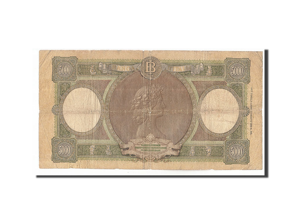 Billet, Italie, 5000 Lire, 1961, 1961-03-23, KM:85d, TB