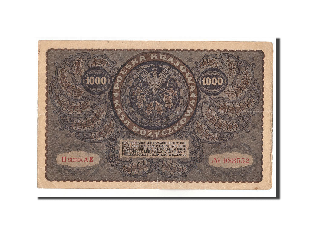 Banknote, Poland, 1000 Marek, 1919, 1919-08-23, KM:29, EF(40-45)