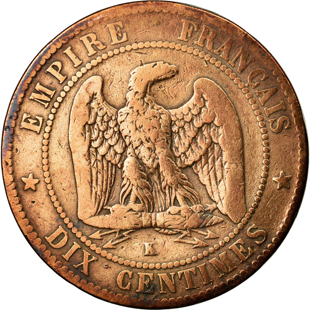 Coin, France, Napoleon III, Napoléon III, 10 Centimes, 1855, Bordeaux