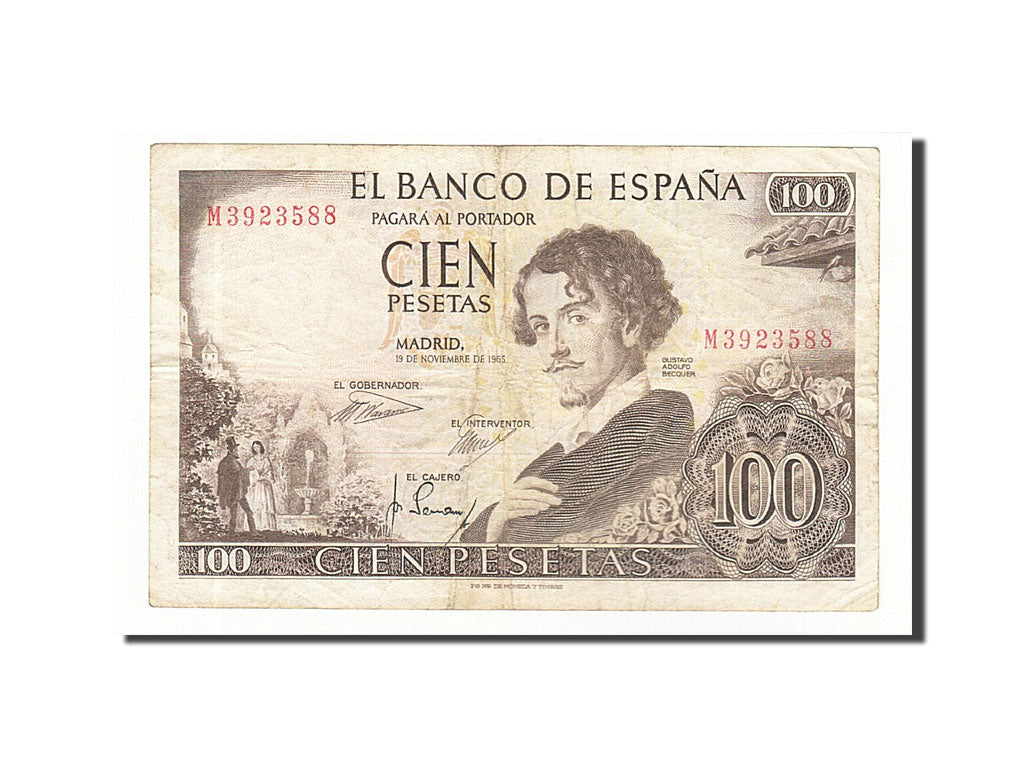 Banknote, Spain, 100 Pesetas, 1965, 1965-11-19, KM:150, EF(40-45)