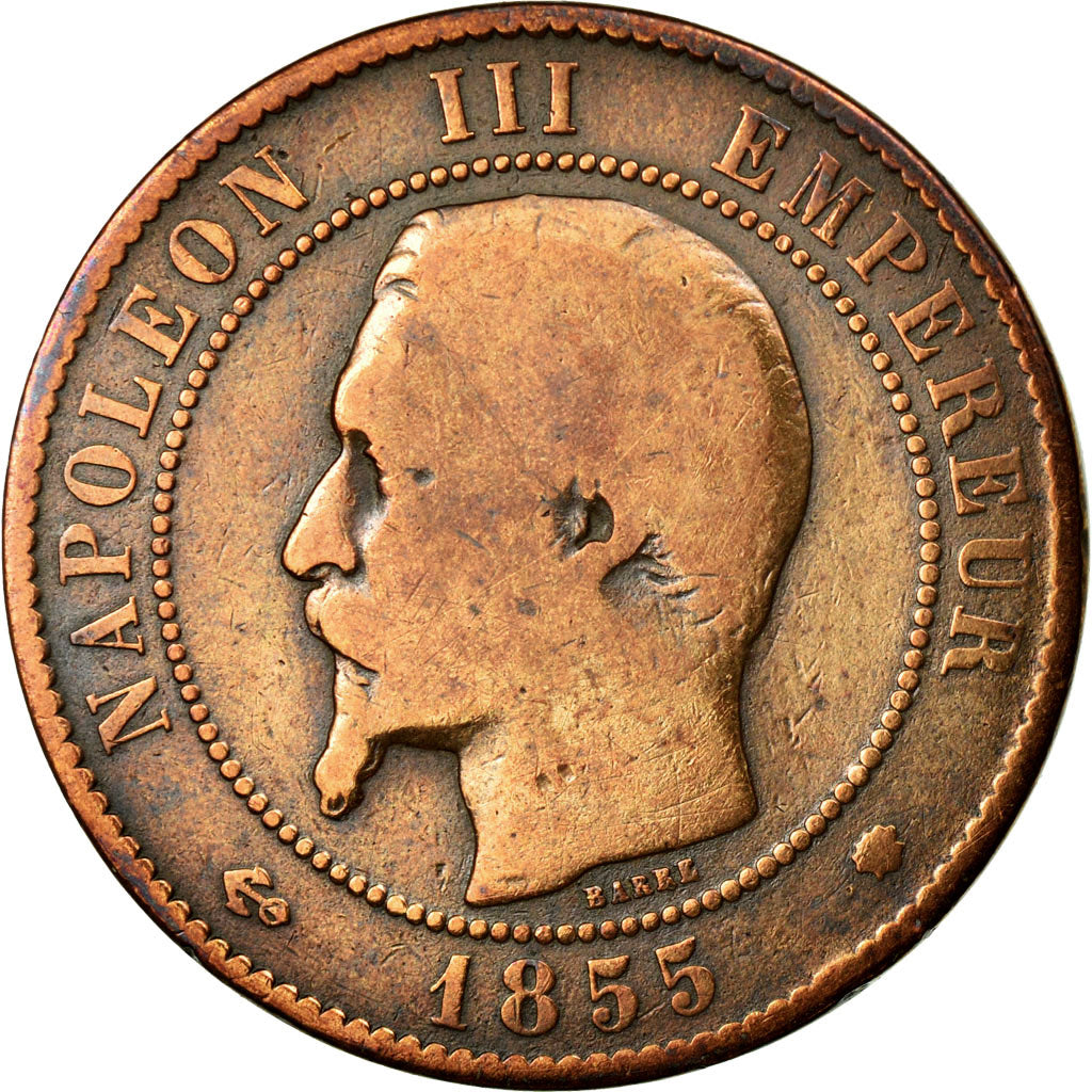 Coin, France, Napoleon III, Napoléon III, 10 Centimes, 1855, Marseille