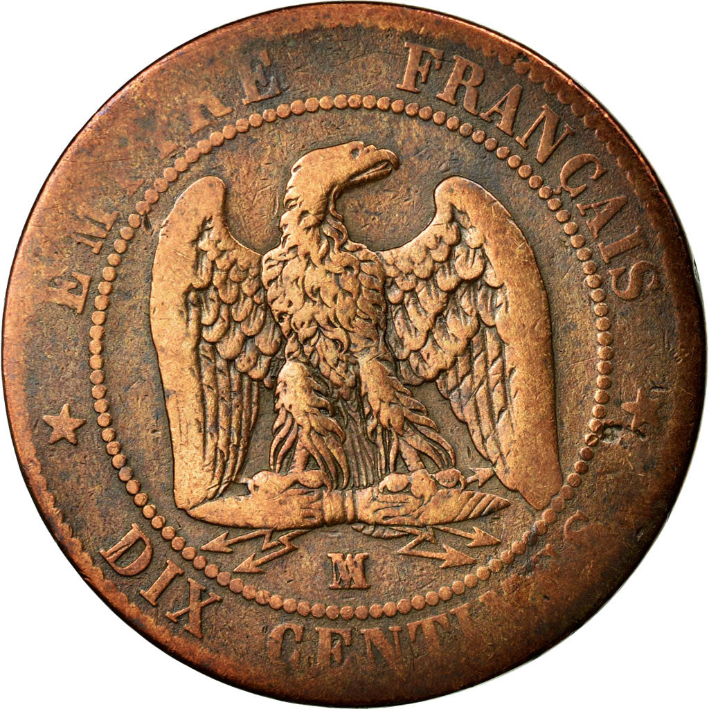 Coin, France, Napoleon III, Napoléon III, 10 Centimes, 1855, Marseille