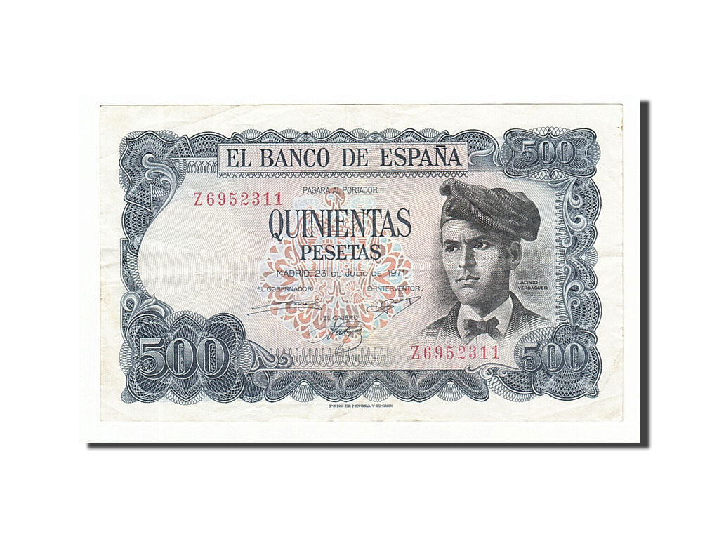 Banknot, Hiszpania, 500 Pesetas, 1971, 1971-07-23, KM:153a, EF(40-45)