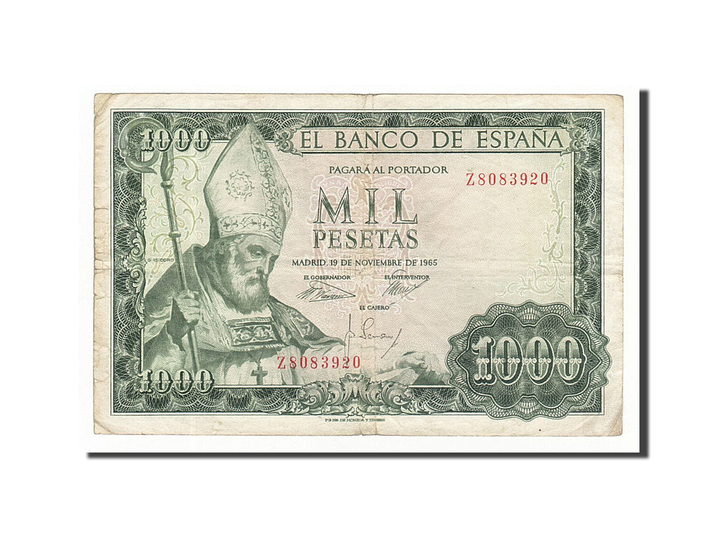 Banknote, Spain, 1000 Pesetas, 1965, 1965-11-19, KM:151, VF(20-25)