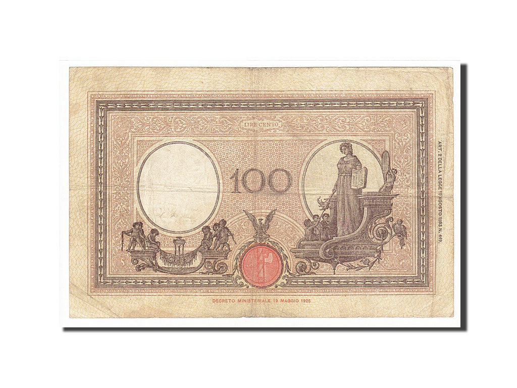 Billet, Italie, 100 Lire, 1934, 1934-10-17, KM:50c, TB+