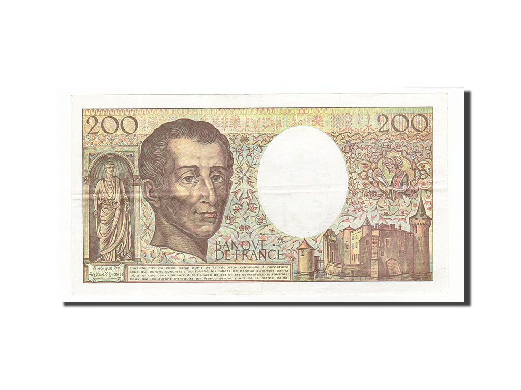 Banknote, France, 200 Francs, 1992, Undated, EF(40-45), Fayette:70.12a), KM:155e