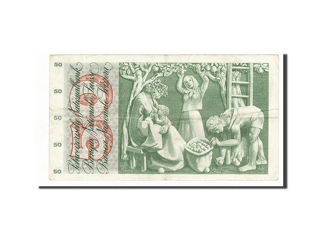 Geldschein, Schweiz, 50 Franken, 1965, 1965-12-23, KM:48f, SS