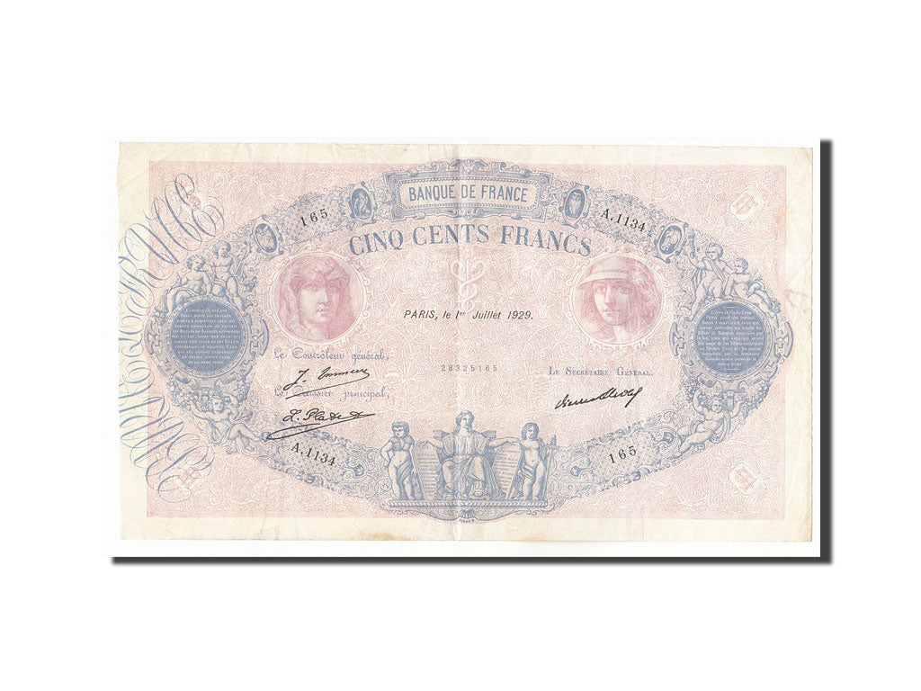 Billet, France, 500 Francs, 1929, 1929-07-01, TTB, Fayette:30.32, KM:66k