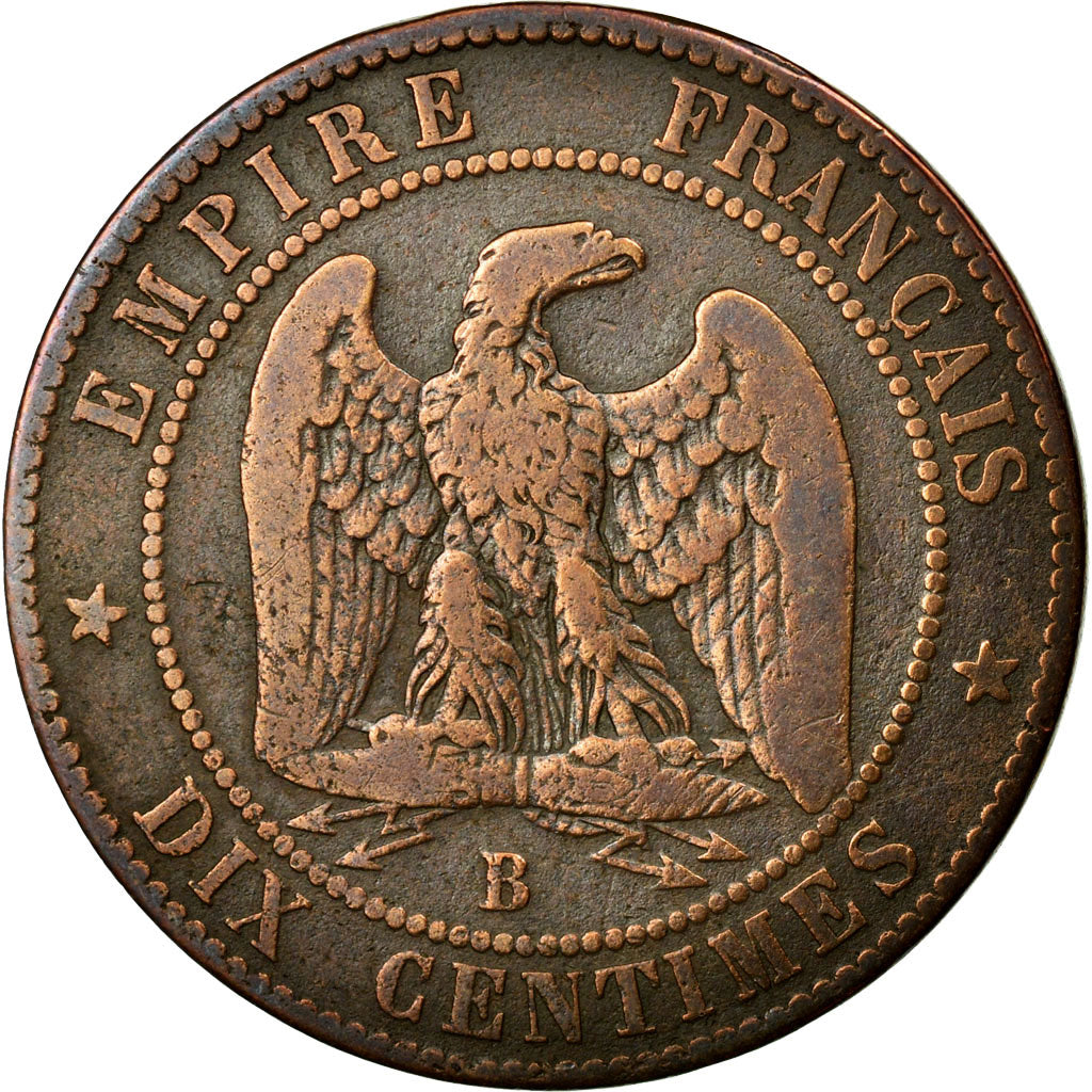 Coin, France, Napoleon III, Napoléon III, 10 Centimes, 1857, Rouen, VF(20-25)