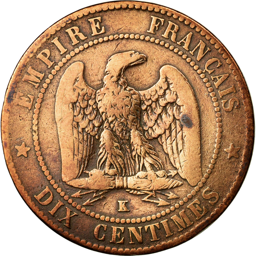 Coin, France, Napoleon III, Napoléon III, 10 Centimes, 1857, Bordeaux