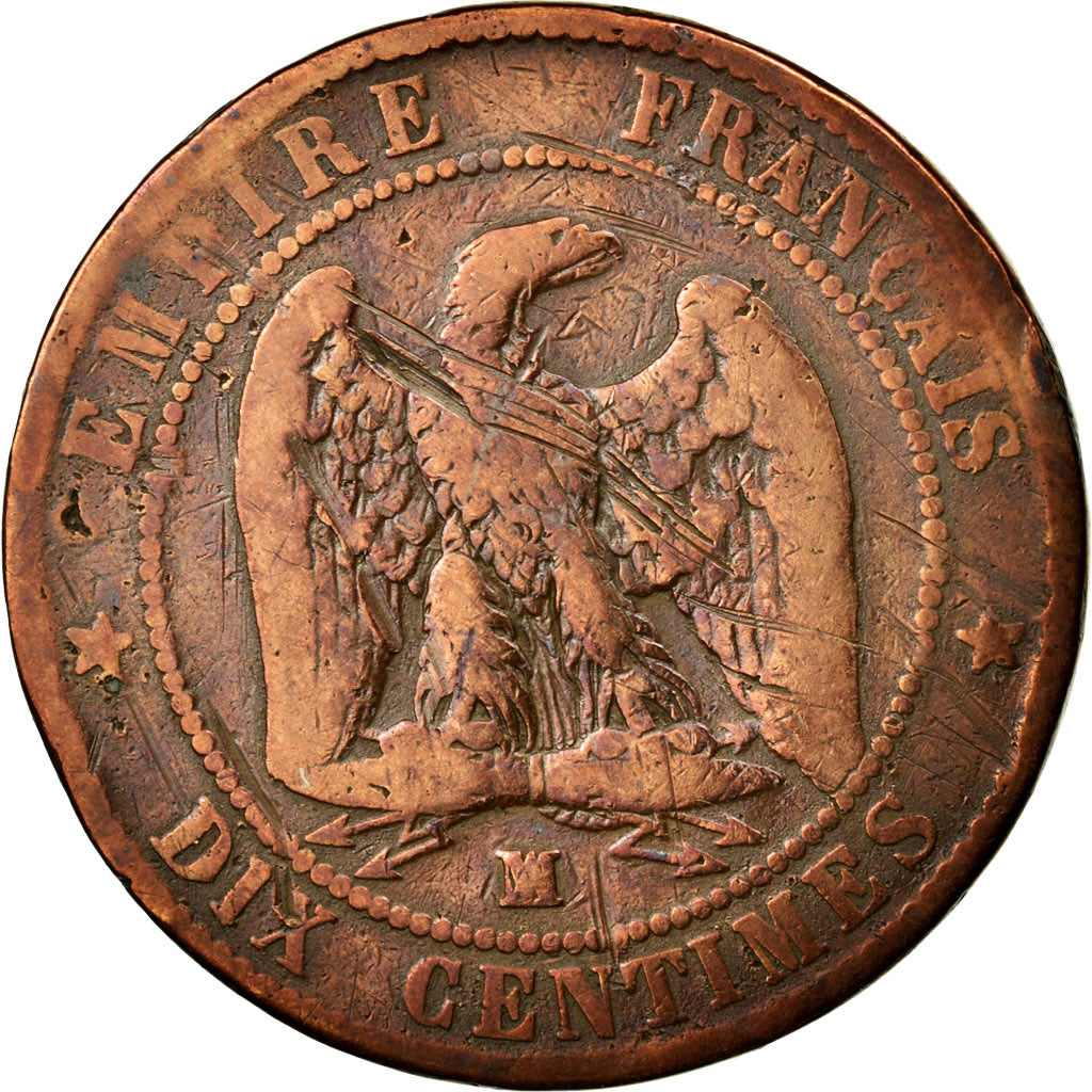 Coin, France, Napoleon III, Napoléon III, 10 Centimes, 1857, Marseille