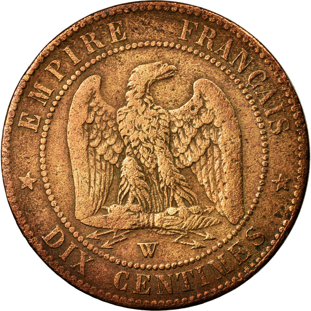 Moneta, Francia, Napoleon III, Napoléon III, 10 Centimes, 1857, Lille, B