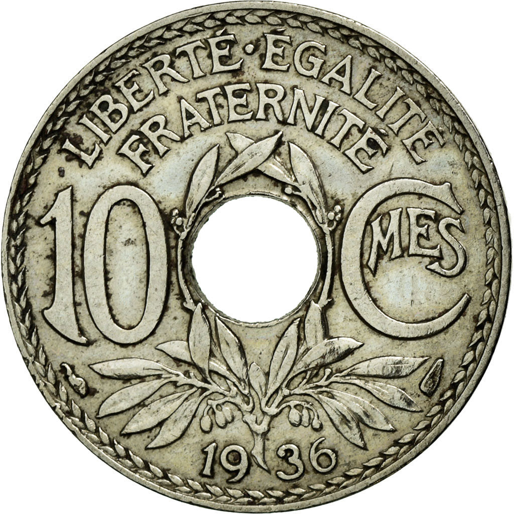 Coin, France, Lindauer, 10 Centimes, 1936, AU(50-53), Copper-nickel, KM:866a