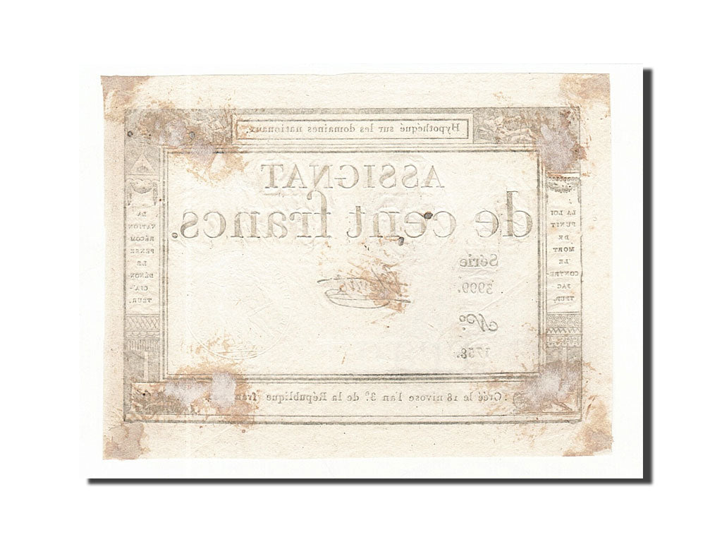 Billet, France, 100 Francs, 1795, 1795-01-07, SUP, KM:A78, Lafaurie:173