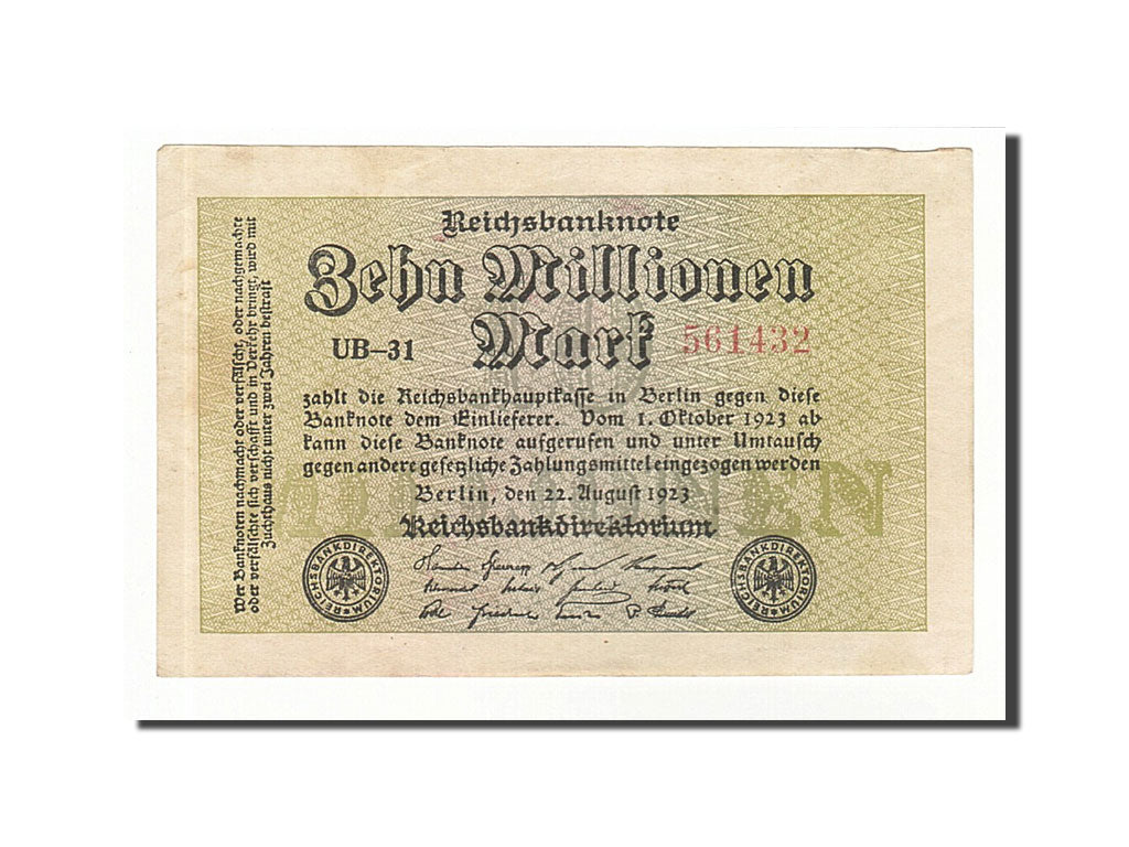 Banknote, Germany, 10 Millionen Mark, 1923, 1923-08-22, KM:106a, EF(40-45)