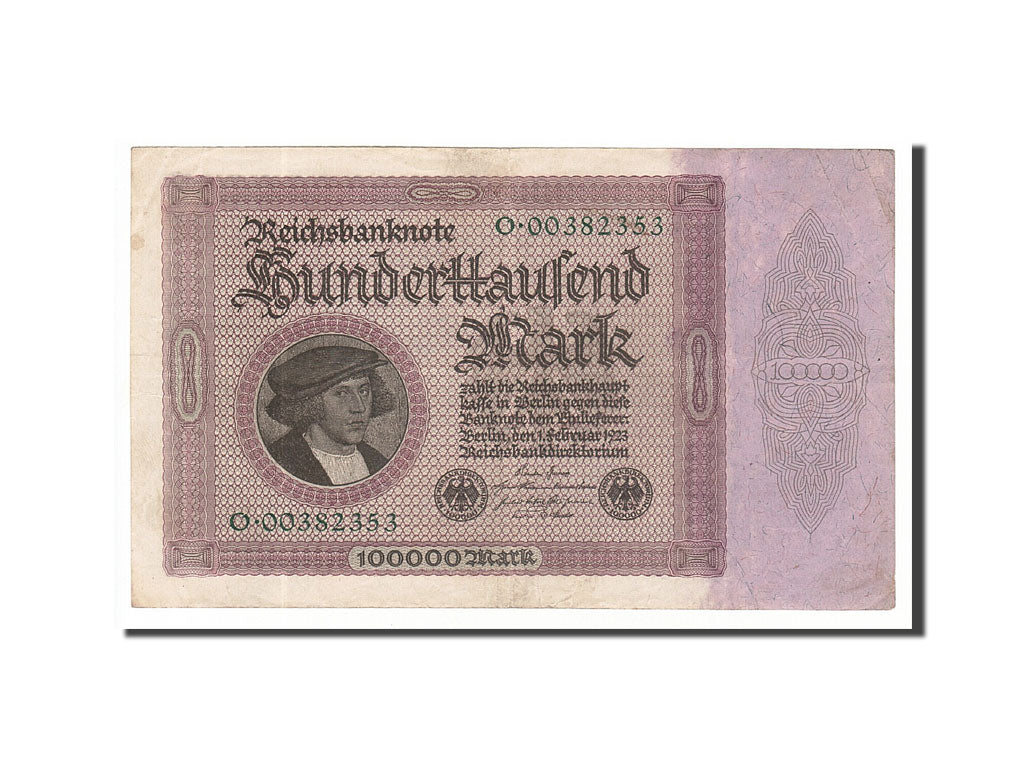 Banknote, Germany, 100,000 Mark, 1923, 1923-02-01, KM:83a, EF(40-45)