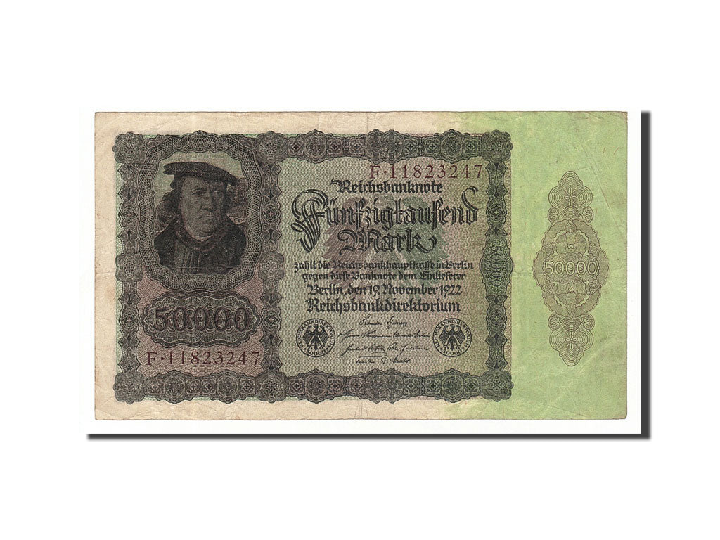 Biljet, Duitsland, 50,000 Mark, 1922, 1922-11-19, KM:80, TB+