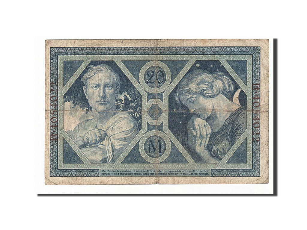 Banknote, Germany, 20 Mark, 1915, 1915-11-04, KM:63, VF(30-35)
