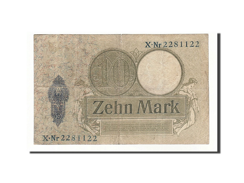 Banconote, Germania, 10 Mark, 1906, KM:9b, 1906-10-06, MB+