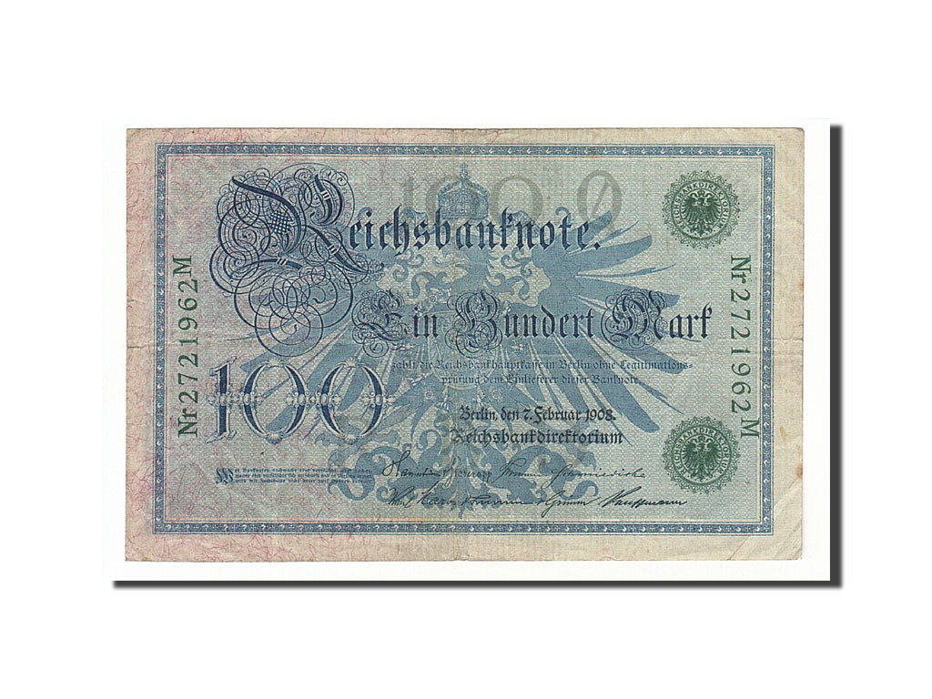 Banknote, Germany, 100 Mark, 1908, 1908-02-07, KM:34, EF(40-45)