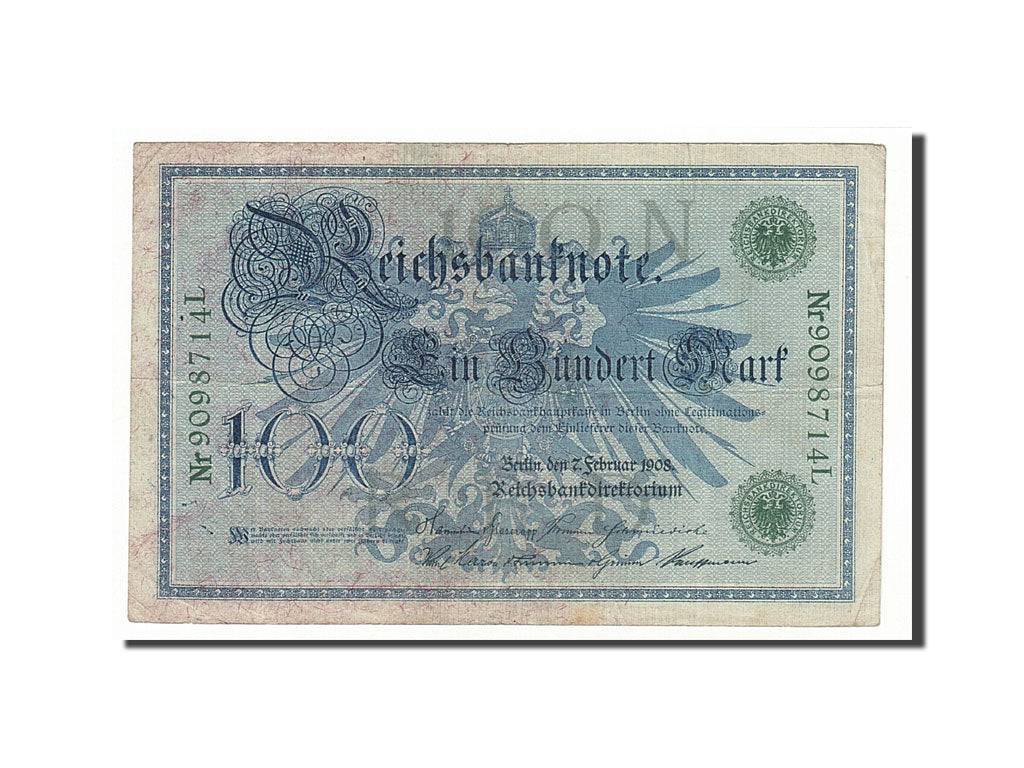 Banconote, Germania, 100 Mark, 1908, KM:34, 1908-02-07, BB