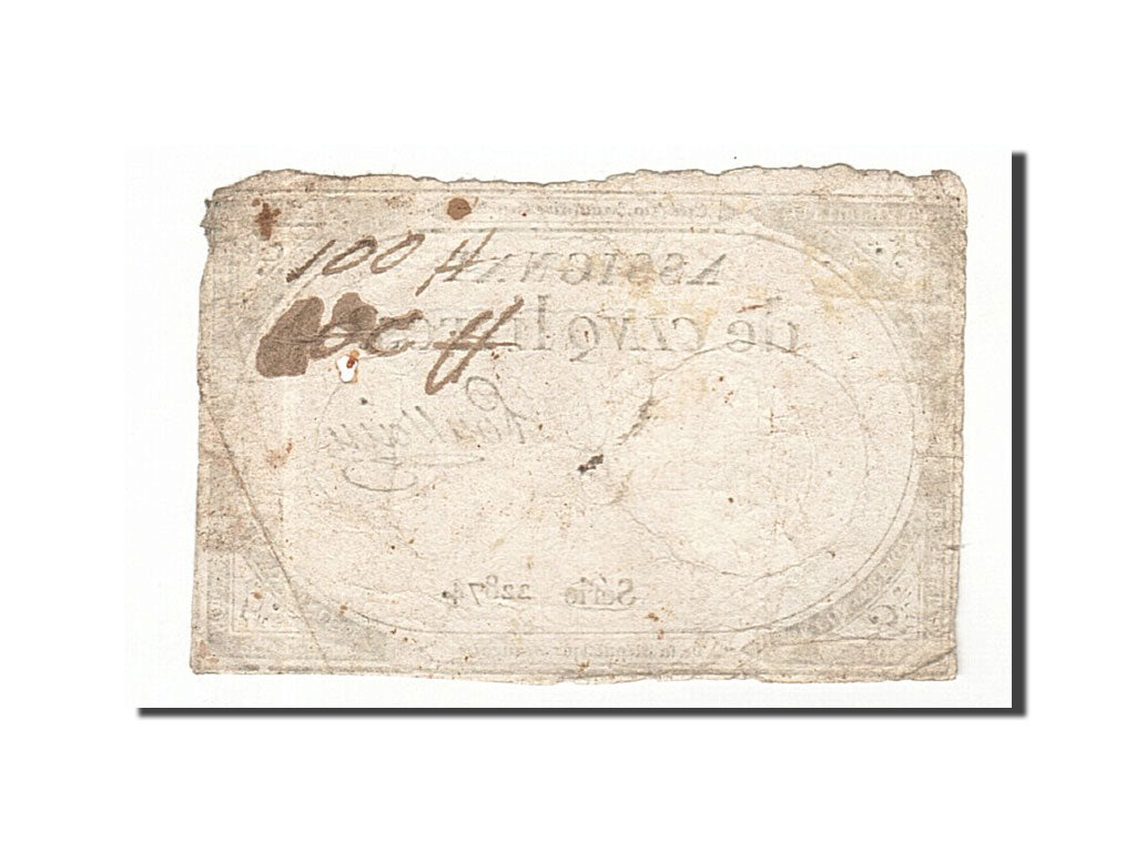 Geldschein, Frankreich, 5 Livres, 1793, Poullain, 1793-10-31, S, KM:A76