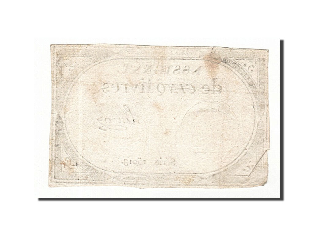 Biljet, Frankrijk, 5 Livres, 1793, Lenoir, 1793-10-31, TB+, KM:A76, Lafaurie:171