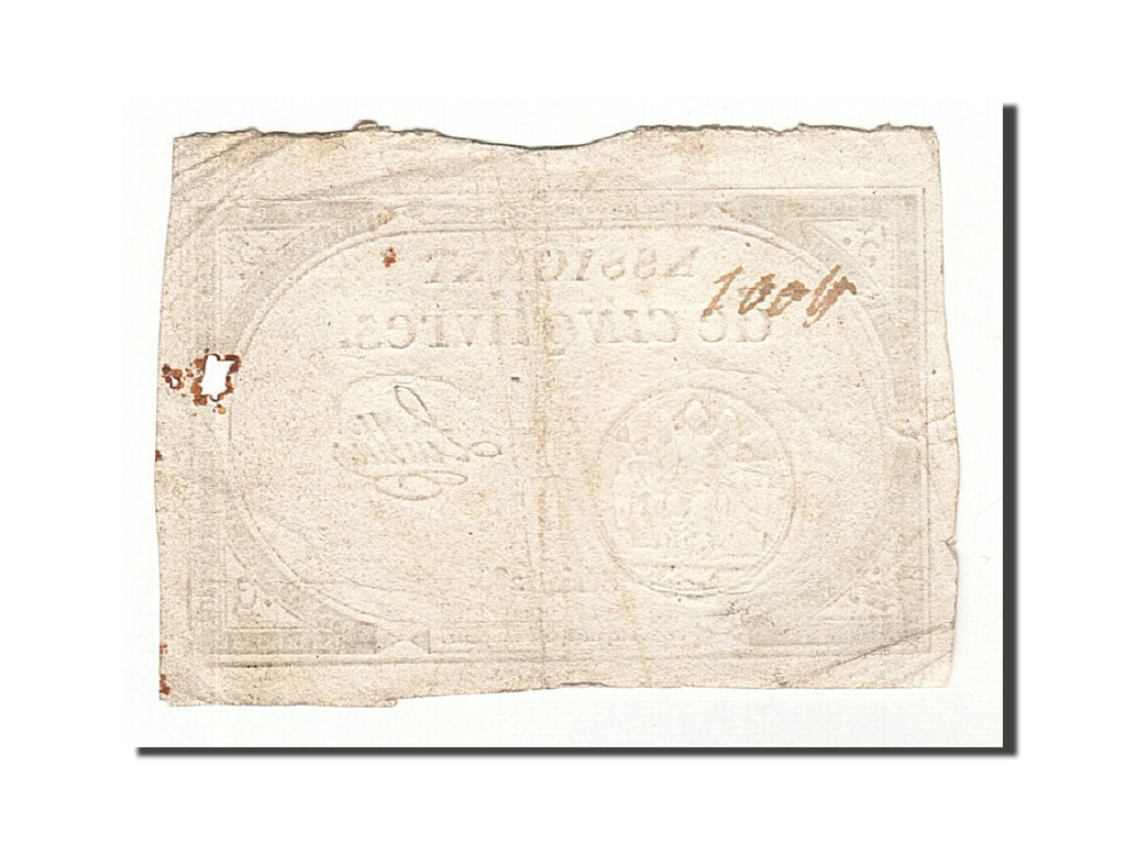 Banconote, Francia, 5 Livres, 1793, Lhuillier, 1793-10-31, MB, KM:A76