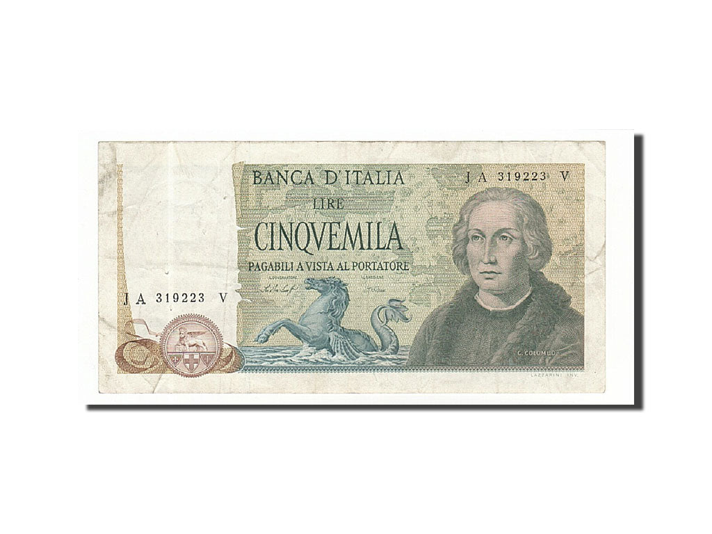 Geldschein, Italien, 5000 Lire, 1977, 1977-11-10, KM:102c, S+
