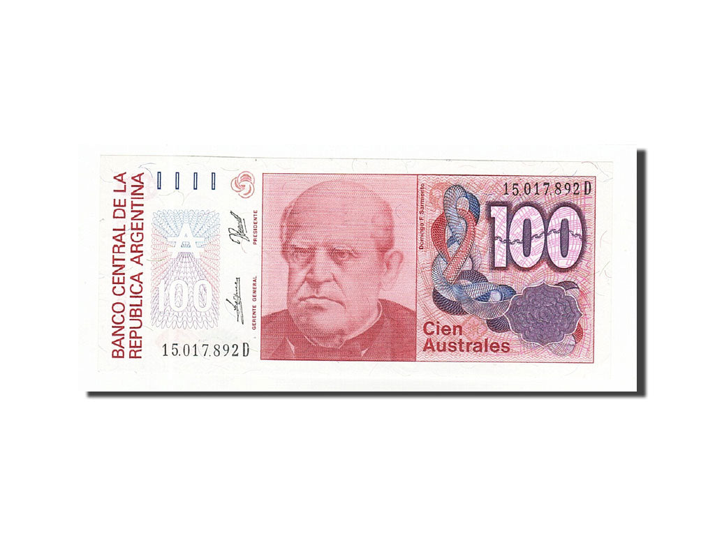 Banknote, Argentina, 100 Australes, Undated (1985-90), Undated, KM:327c, UNC(63)