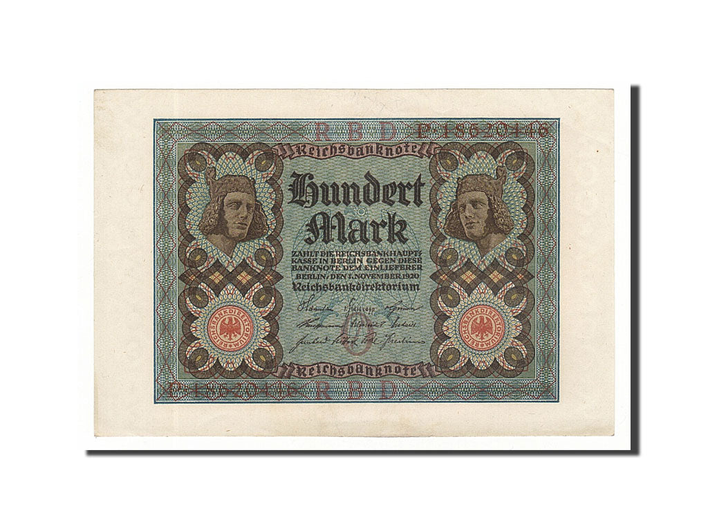 Banknote, Germany, 100 Mark, 1920, 1920-11-01, KM:69b, UNC(63)