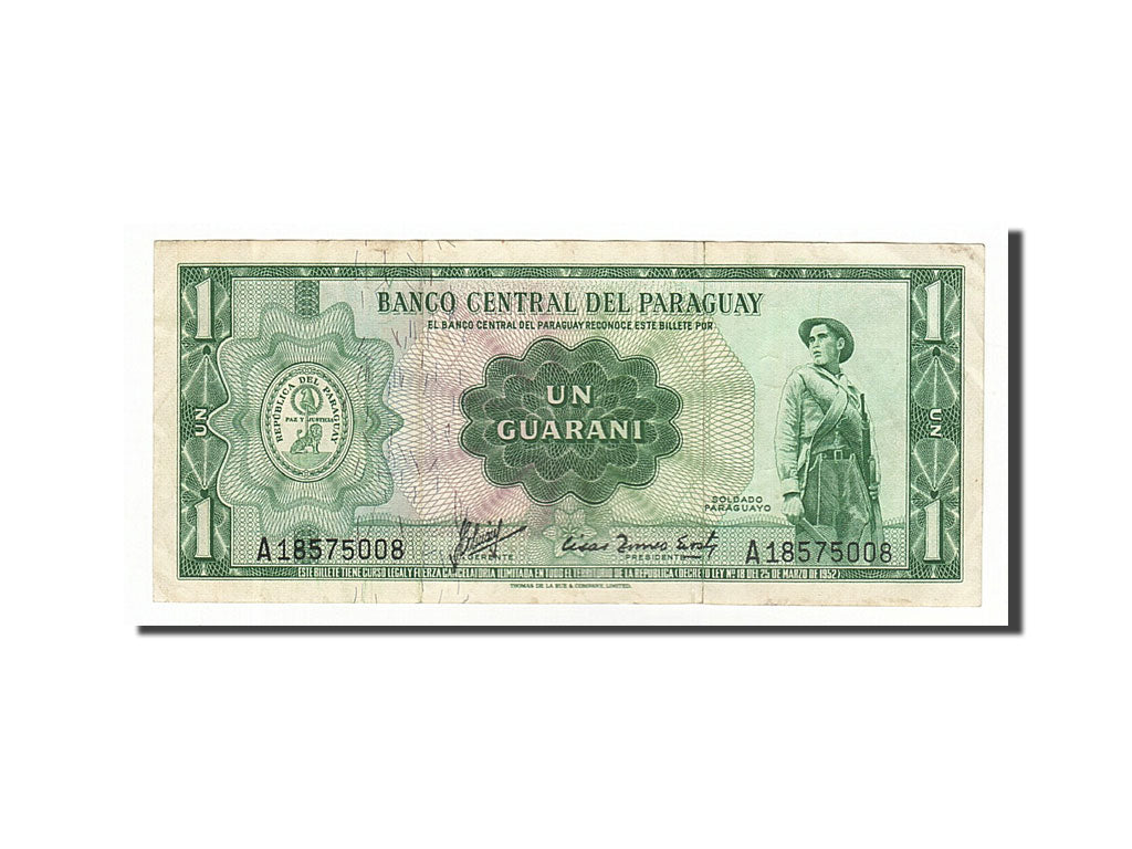 Billete, 1 Guarani, Undated (1963), Paraguay, KM:193a, Undated, MBC