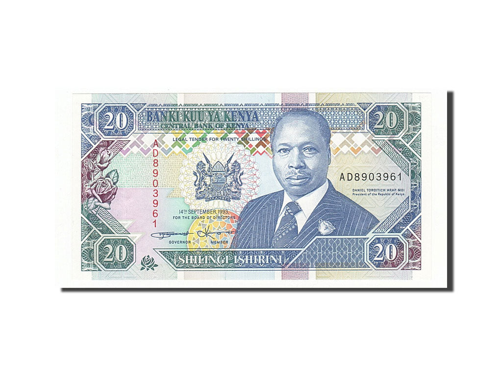 Banknote, Kenya, 20 Shillings, 1993, 1993-09-14, KM:31a, UNC(65-70)