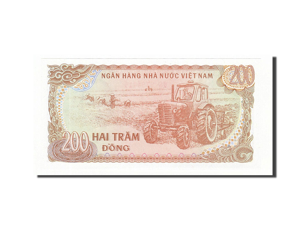 Biljet, Viëtnam, 200 D<ox>ng, 1987, 1987, KM:100a, NIEUW