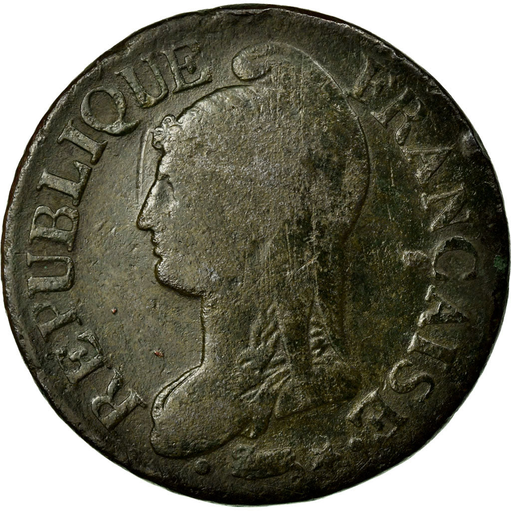 Moneda, Francia, Dupré, 5 Centimes, 1796, Orléans, BC, Bronce, KM:640.9