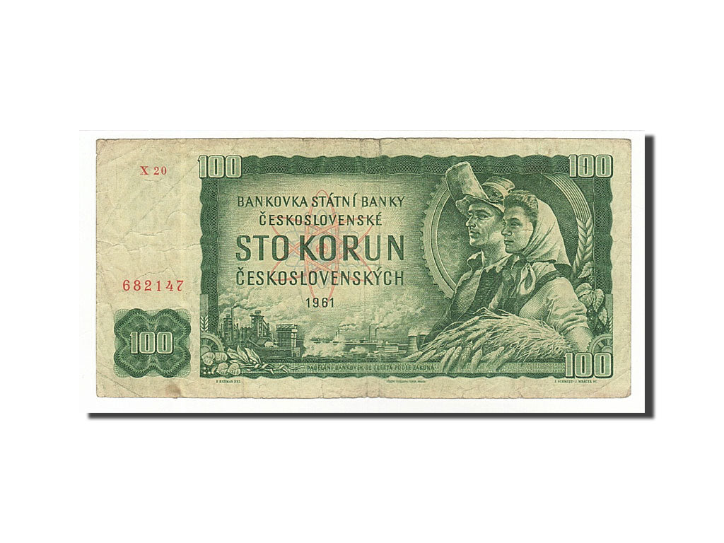 Banknote, Czechoslovakia, 100 Korun, 1961, 1961, KM:91b, VF(20-25)