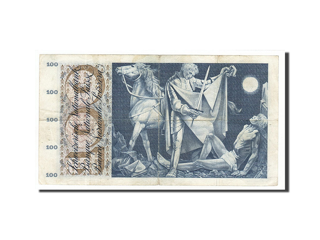 Billet, Suisse, 100 Franken, 1956-73, 1961-12-21, KM:49d, TTB