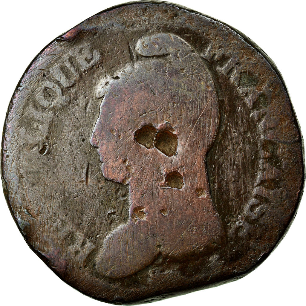 Coin, France, Dupré, Decime, 1798, Lyon, VG(8-10), Bronze, KM:644.5