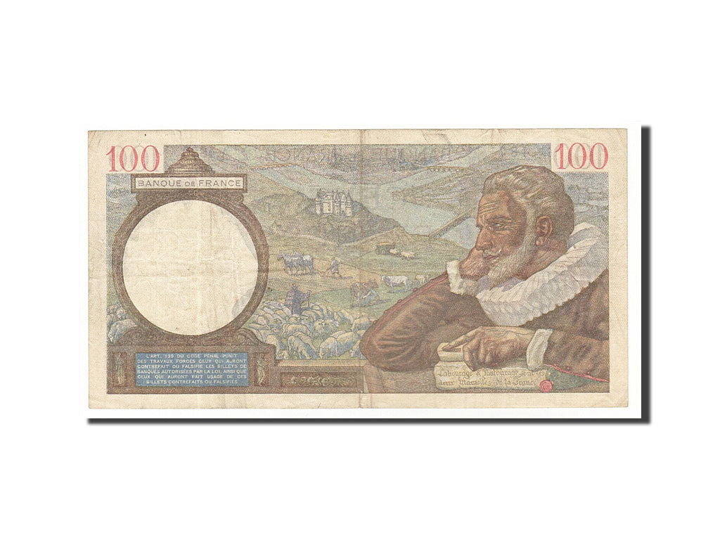 Banconote, Francia, 100 Francs, 1939, 1939-12-07, BB, Fayette:26.17, KM:94