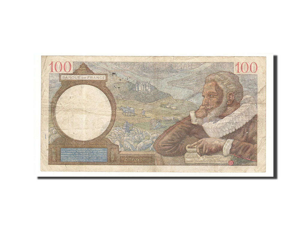 Biljet, Frankrijk, 100 Francs, 1939, 1939-11-02, TB+, Fayette:26.13, KM:94
